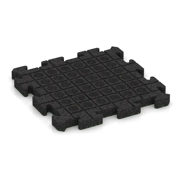 Aufsicht auf die Unterseite, also die Bodenseite von WARCO-Formteil 5902 - Eventna zunanja plošča im Format 500 x 500 x 40 mm.