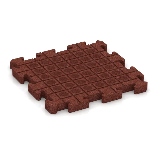 Aufsicht auf die Unterseite, also die Bodenseite von WARCO-Formteil 3652 - Paddockmatte im Format 500 x 500 x 40 mm.