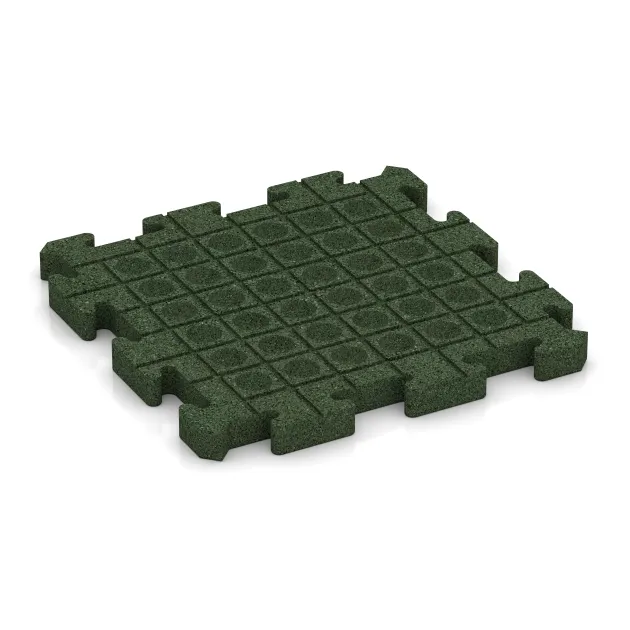 Aufsicht auf die Unterseite, also die Bodenseite von WARCO-Formteil 4082 - Paddockmatte im Format 500 x 500 x 40 mm.