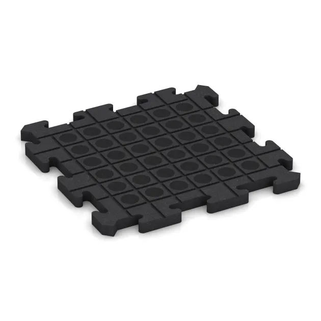 Aufsicht auf die Unterseite, also die Bodenseite von WARCO-Formteil 2612 - Fitnes Podlaga Studio im Format 500 x 500 x 30 mm.