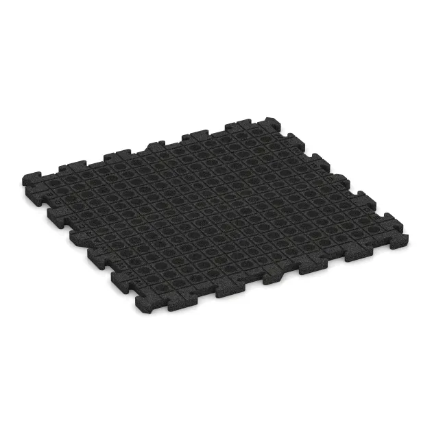 Aufsicht auf die Unterseite, also die Bodenseite von WARCO-Formteil 3330 - Fitnes zaščitna podlaga HD im Format 1000 x 1000 x 30 mm.