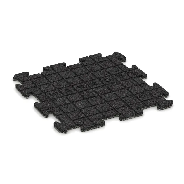 Aufsicht auf die Unterseite, also die Bodenseite von WARCO-Formteil 5672 - Notranja talna plošča puzzle im Format 500 x 500 x 18 mm.