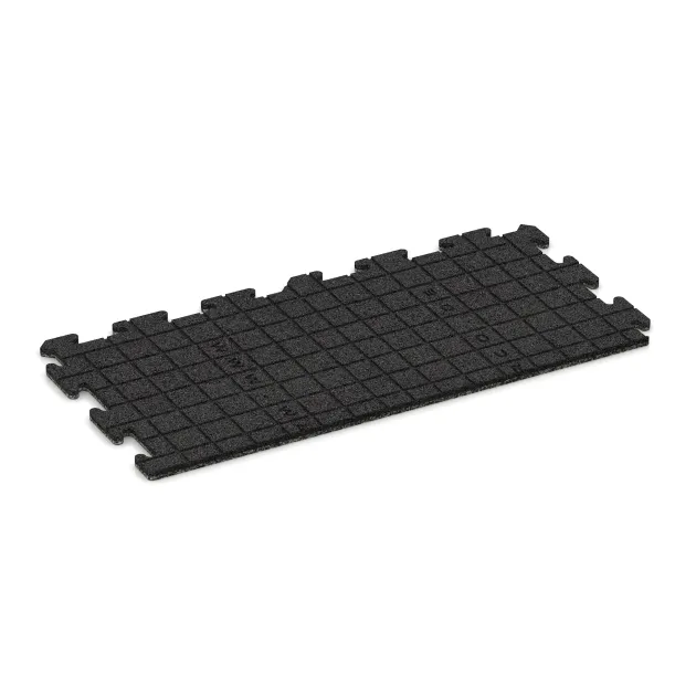 Aufsicht auf die Unterseite, also die Bodenseite von WARCO-Formteil 4753 - Robna plošča im Format 1000 x 485 x 18 mm.