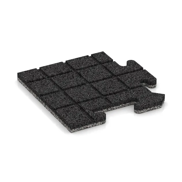Aufsicht auf die Unterseite, also die Bodenseite von WARCO-Formteil 4684 - Kotna plošča HD im Format 235 x 235 x 18 mm.