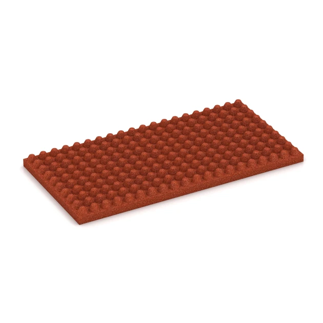 Aufsicht auf die Unterseite, also die Bodenseite von WARCO-Formteil 3644 - Visokokakovostna gumijasta podloga za hlev im Format 100 × 50 × 5,5 cm.