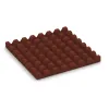 Aufsicht auf die Unterseite, also die Bodenseite von WARCO-Formteil 5525 - Varnostna gumijasta plošča za otroška igrišča 4,5 cm - EN 1177 ≤ 140 cm im Format 500 x 500 x 45 mm.
