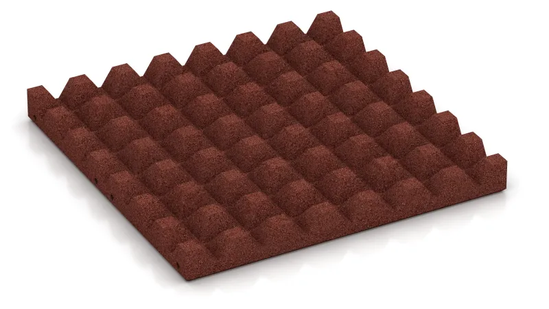 Struktura s 28 mm visokimi prirezanim piramidami