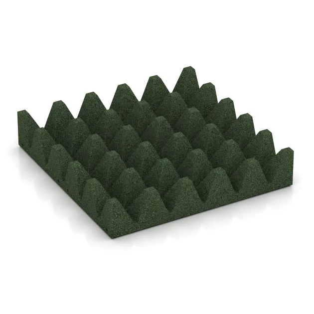 Aufsicht auf die Unterseite, also die Bodenseite von WARCO-Formteil 0746 - Gumijasta varovalna plošča za otroška igrišča im Format 500 x 500 x 100 mm.