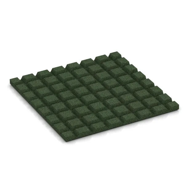 Aufsicht auf die Unterseite, also die Bodenseite von WARCO-Formteil 0528 - Wandschutzplatte im Format 500 x 500 x 25 mm.