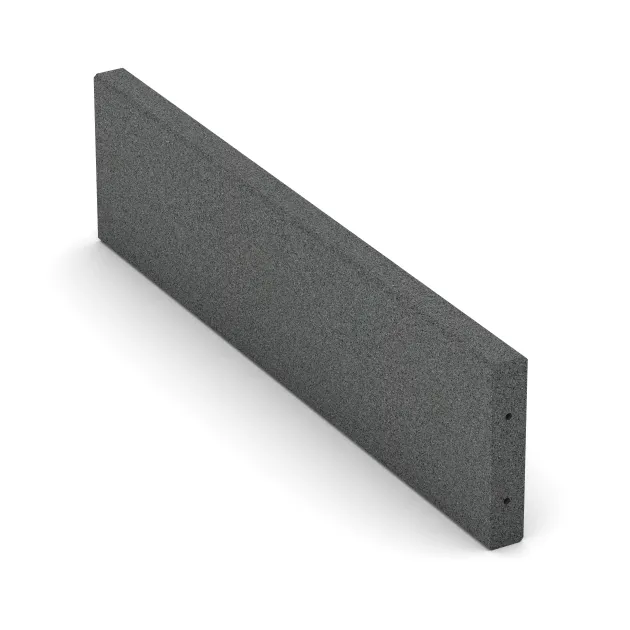 Aufsicht auf die Unterseite, also die Bodenseite von WARCO-Formteil 2595 - Gummi-Randstein (Tiefbord) im Format 1000 x 50 x 250 mm.