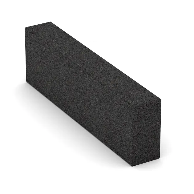 Aufsicht auf die Unterseite, also die Bodenseite von WARCO-Formteil 2602 - Stopnica iz gumnega granulata im Format 1000 x 300 x 150 mm.