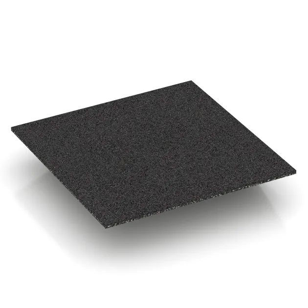 Aufsicht auf die Unterseite, also die Bodenseite von WARCO-Formteil 3833 - Eck-Platte (zwei Seiten abgeschrägt) im Format 500 x 500 x 100 mm.
