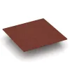 Aufsicht auf die Unterseite, also die Bodenseite von WARCO-Formteil 0498 - Eck-Platte (zwei Seiten abgeschrägt) im Format 500 x 500 x 100 mm.