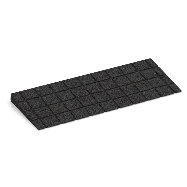 Aufsicht auf die Unterseite, also die Bodenseite von WARCO-Formteil 2468 - Pragovna rampa 75 im Format 75 x 30 cm | 8 < 45 mm.