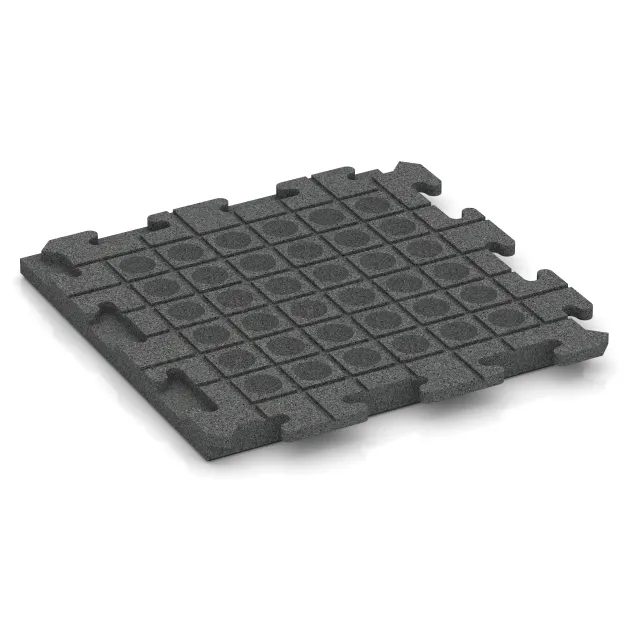 Aufsicht auf die Unterseite, also die Bodenseite von WARCO-Formteil 1389 - Gehwegplatte im Format 500 x 500 x 40 mm.