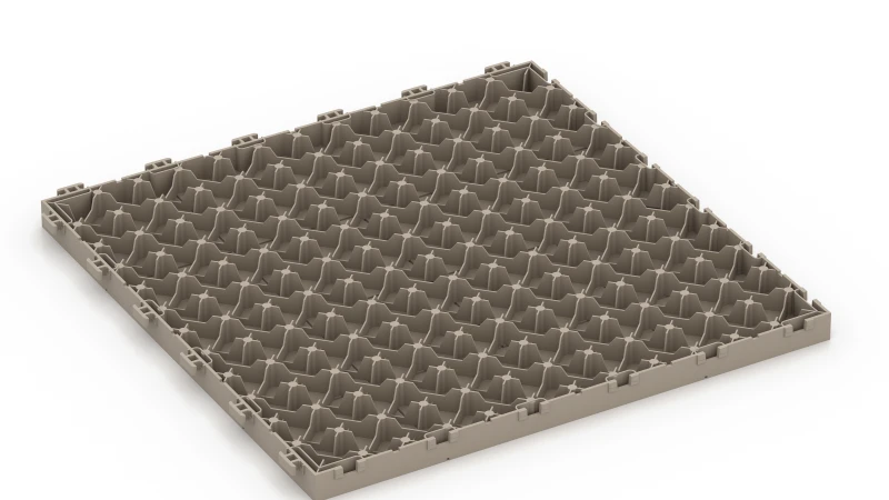 PP plošča z mrežo in nožicami