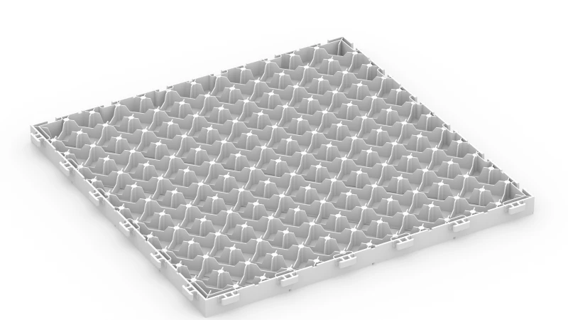 PP plošča z mrežo in nožicami