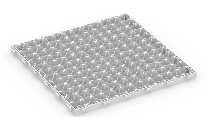 PP plošča z mrežo in nožicami