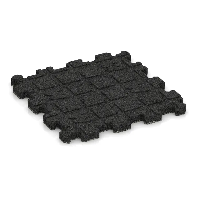 Aufsicht auf die Unterseite, also die Bodenseite von WARCO-Formteil 5423 - Treppenbelag im Format 306 x 306 x 20 mm.
