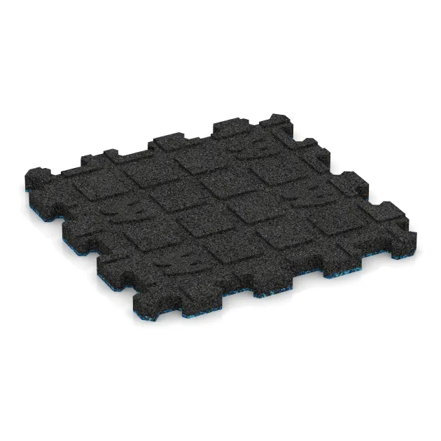 Aufsicht auf die Unterseite, also die Bodenseite von WARCO-Formteil 3858 - Ploščica rob bazena brez fug im Format 306 x 306 x 20 mm.