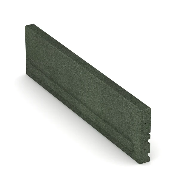 Aufsicht auf die Unterseite, also die Bodenseite von WARCO-Formteil 3786 - Elastični gumijasti robnik im Format 100 × 5 × 25 cm.
