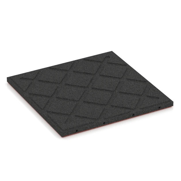 Aufsicht auf die Unterseite, also die Bodenseite von WARCO-Formteil 6179 - Terasna plošča Classic im Format 50 x 50 x 3 cm | 0,25 m².