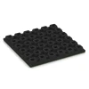 Aufsicht auf die Unterseite, also die Bodenseite von WARCO-Formteil 6293 - Gumijaste varnostne plošče im Format 50 x 50 x 4,8 cm.