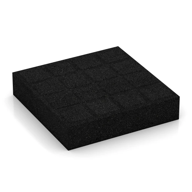 Aufsicht auf die Unterseite, also die Bodenseite von WARCO-Formteil 6277 - Gumijasta varnostna plošča – 300 cm im Format 50 x 50 x 11 cm.