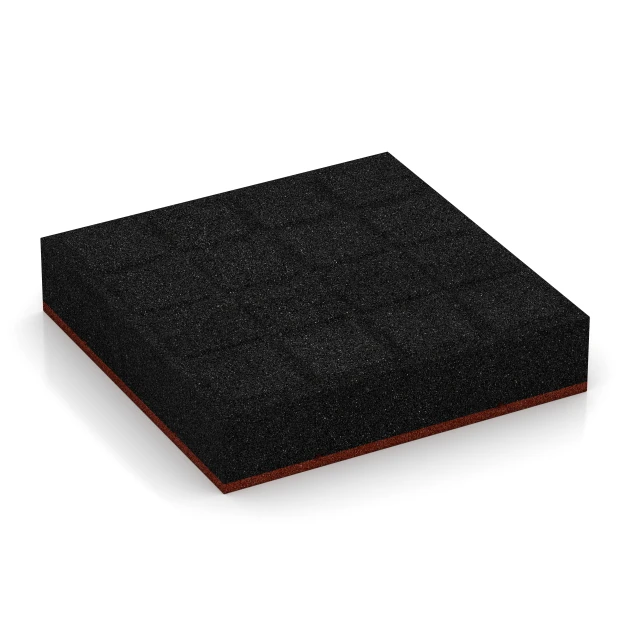 Aufsicht auf die Unterseite, also die Bodenseite von WARCO-Formteil 6278 - Gumijasta varnostna plošča – 300 cm im Format 50 x 50 x 11 cm.