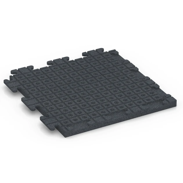 Aufsicht auf die Unterseite, also die Bodenseite von WARCO-Formteil 7055 - Gumijasta plošča za teraso Linea im Format 50 x 50 x 3 cm | 0,25 m².