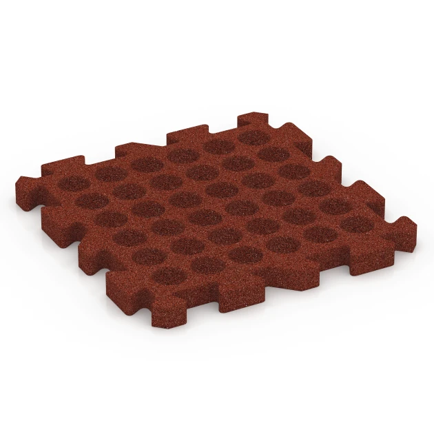 Aufsicht auf die Unterseite, also die Bodenseite von WARCO-Formteil 6994 - Gumijaste plošče za fitnes im Format 50 x 50 x 4 cm | 0,25 m².
