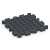 Aufsicht auf die Unterseite, also die Bodenseite von WARCO-Formteil 6983 - Plošče za športna igrišča im Format 50 x 50 x 4 cm | 0,25 m².