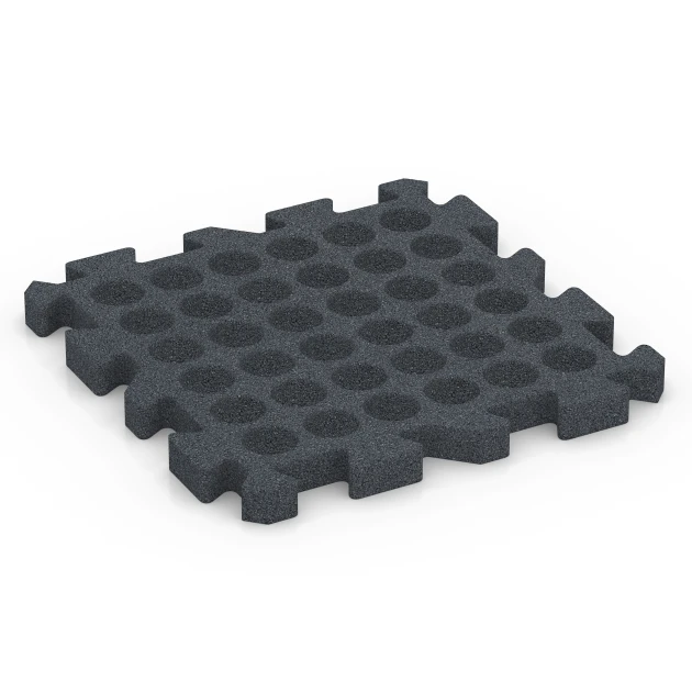 Aufsicht auf die Unterseite, also die Bodenseite von WARCO-Formteil 6983 - Plošče za športna igrišča im Format 50 x 50 x 4 cm | 0,25 m².