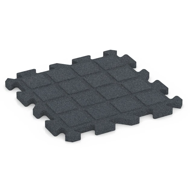 Aufsicht auf die Unterseite, also die Bodenseite von WARCO-Formteil 6992 - Gumijaste plošče za fitnes im Format 50 x 50 x 3 cm | 0,25 m².