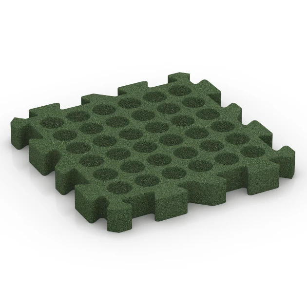 Aufsicht auf die Unterseite, also die Bodenseite von WARCO-Formteil 6407 - Plošča za blaženje padcev – 220 cm im Format 50 x 50 x 6 cm | 0,25 m².