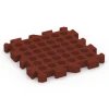 Aufsicht auf die Unterseite, also die Bodenseite von WARCO-Formteil 6306 - Puzzle plošča za otroška igrišča im Format 50 x 50 x 5 cm | 0,25 m².