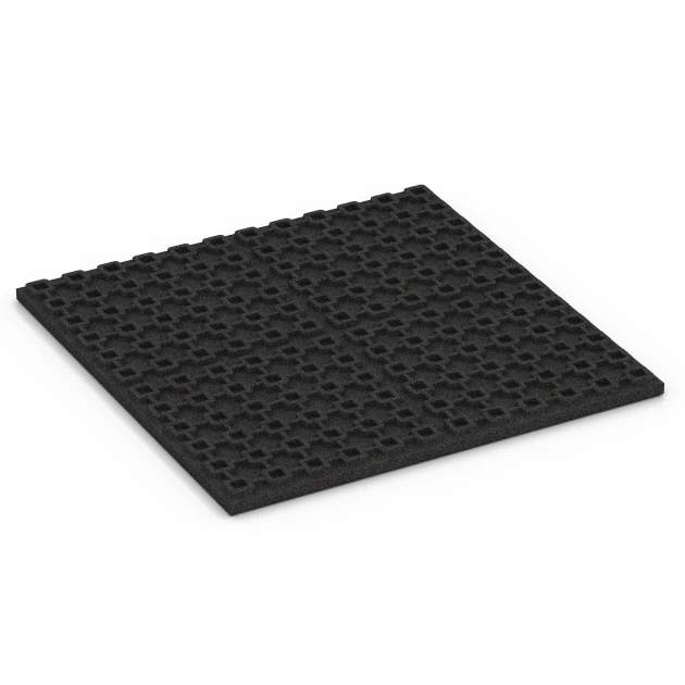 Aufsicht auf die Unterseite, also die Bodenseite von WARCO-Formteil 6387 - Hlevska guma Premium im Format 100 x 100 x 4,5 cm | 1,00 m².