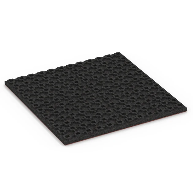 Aufsicht auf die Unterseite, also die Bodenseite von WARCO-Formteil 6388 - Hlevska guma Premium im Format 100 x 100 x 4,5 cm | 1,00 m².