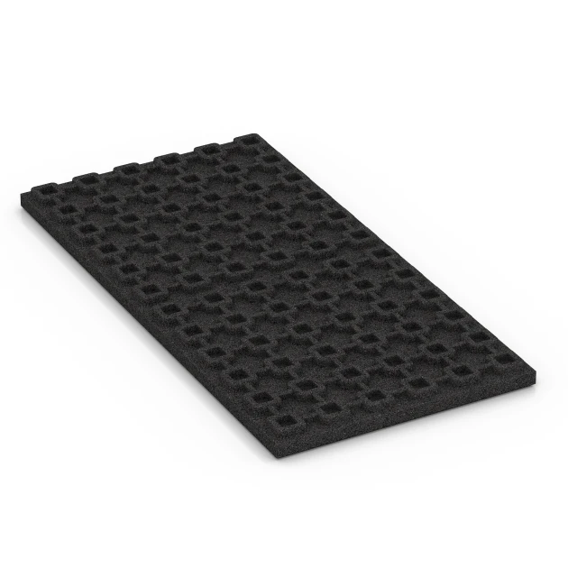 Aufsicht auf die Unterseite, also die Bodenseite von WARCO-Formteil 6389 - Hlevska guma Luksuz im Format 100 x 50 x 4,5 cm | 0,50 m².