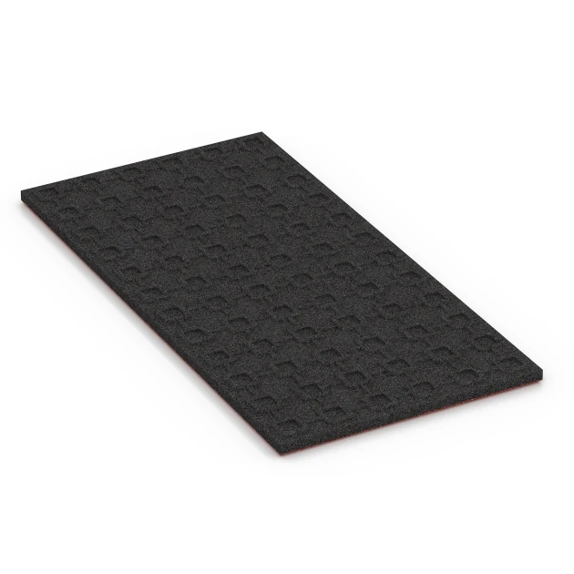 Aufsicht auf die Unterseite, also die Bodenseite von WARCO-Formteil 6382 - Hlevska guma im Format 100 x 50 x 3 cm | 0,50 m².