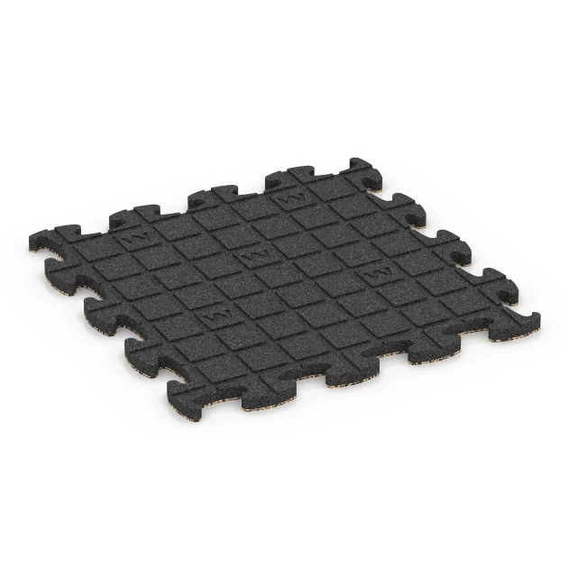 Aufsicht auf die Unterseite, also die Bodenseite von WARCO-Formteil 6804 - Gumijasta podloga za agility im Format 46 x 46 x 1,8 cm.