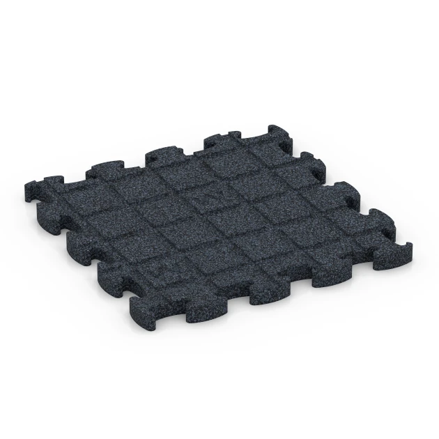 Aufsicht auf die Unterseite, also die Bodenseite von WARCO-Formteil 6958 - Fitness Premium športna podlaga im Format 28,9 x 28,9 x 1,8 cm.