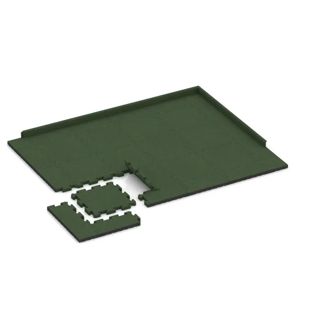 Typische Verlegung oder Einbausituation für den Artikel 4082 von WARCO - Paddockmatte, Farbton Travna zelena in der Abmessung 500 x 500 x 40 mm.