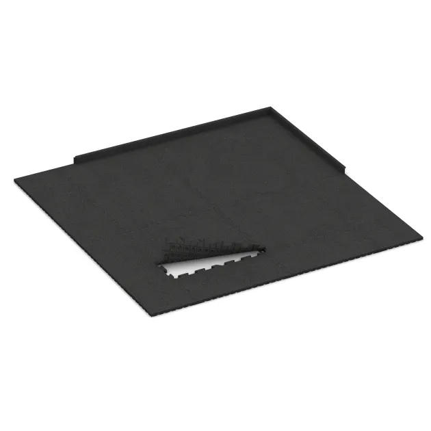 Typische Verlegung oder Einbausituation für den Artikel 3330 von WARCO - Fitnes zaščitna podlaga HD, Farbton Antracit in der Abmessung 1000 x 1000 x 30 mm.