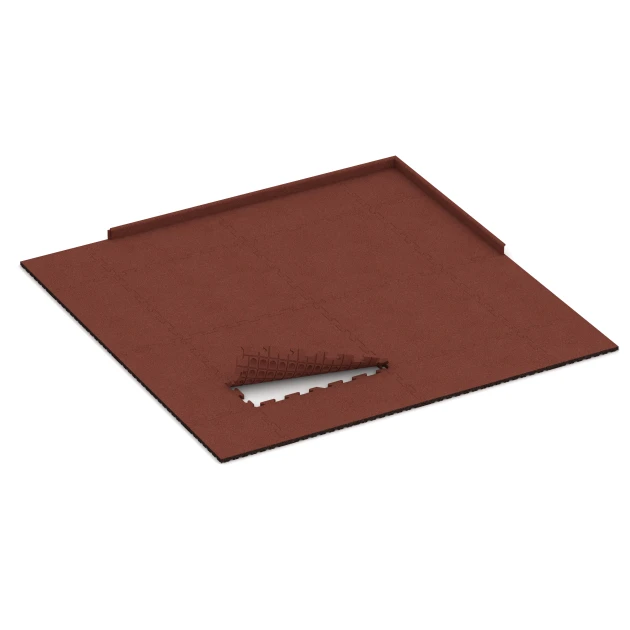 Typische Verlegung oder Einbausituation für den Artikel 3373 von WARCO - Fitnes zaščitna podlaga, Farbton Opečno rdeča in der Abmessung 100 x 100 x 3 cm | 1,00 m².