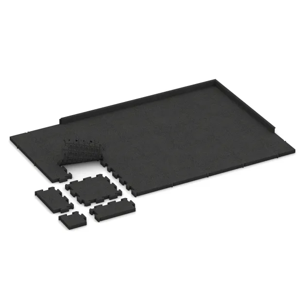 Typische Verlegung oder Einbausituation für den Artikel 4085 von WARCO - Paddockmatte, Farbton Antracit in der Abmessung 500 x 500 x 50 mm.