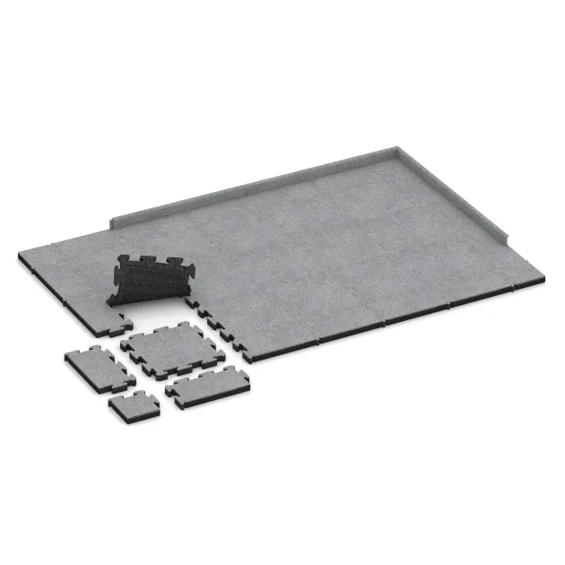 Typische Verlegung oder Einbausituation für den Artikel 4563 von WARCO - Gumijasta športna podlaga HD, Farbton Sivi melange in der Abmessung 500 x 500 x 50 mm.