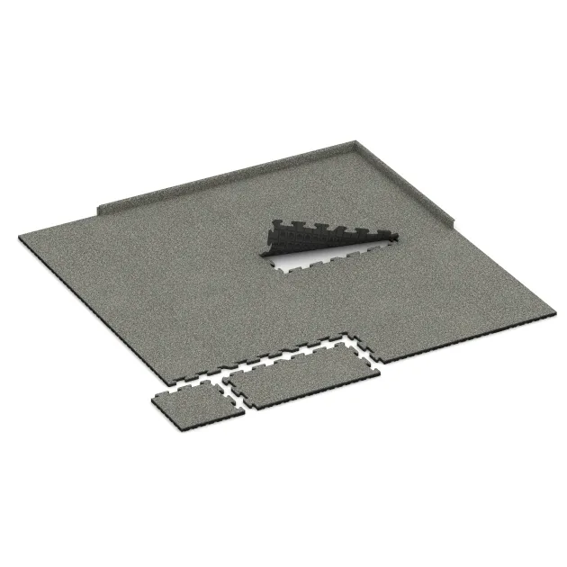 Typische Verlegung oder Einbausituation für den Artikel 5021 von WARCO - Robna plošča, Farbton Siv granit in der Abmessung 1000 x 485 x 30 mm.