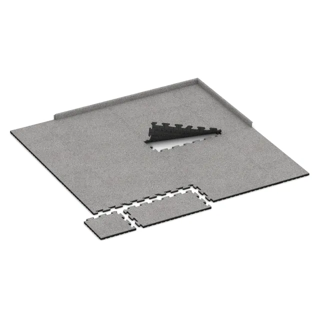 Typische Verlegung oder Einbausituation für den Artikel 5010 von WARCO - Robna plošča, Farbton Sivi melange in der Abmessung 1000 x 485 x 30 mm.