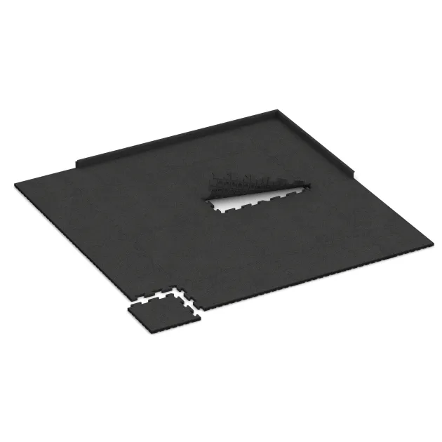Typische Verlegung oder Einbausituation für den Artikel 5085 von WARCO - Kotna plošča HD, Farbton Antracit in der Abmessung 485 x 485 x 30 mm.